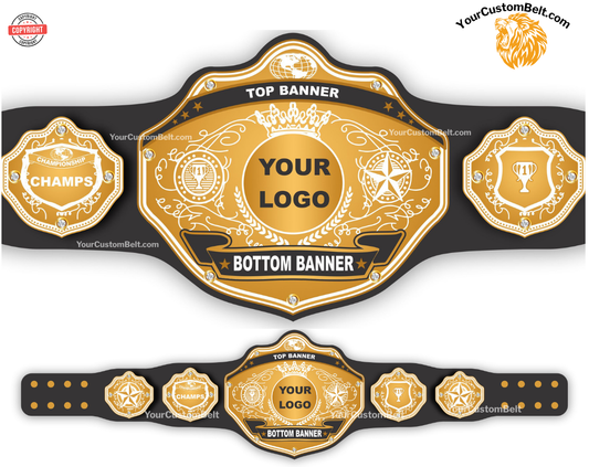 YourCustomBelt Customized Wrestling Belt – Personalized Award Championship Belt Title – Birthday Gift for Wrestling Fan
