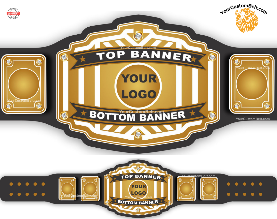 Yourcustombelt Personalized Pro Wrestling Belt – League Title – Personalized Name & Logo – Wrestling Fan Gift