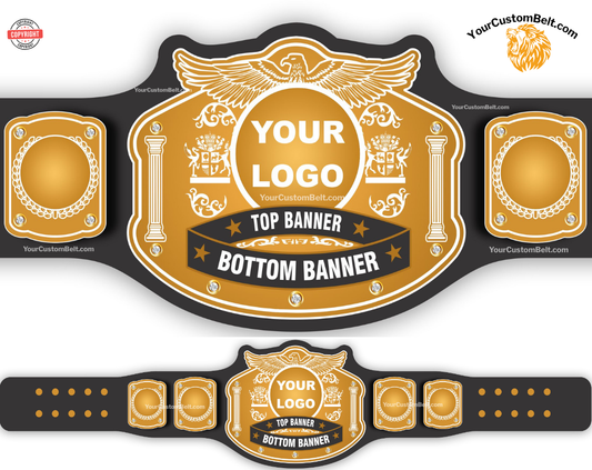 Yourcustombelt Personalized Wrestling Title Belt – Champion Award – Custom Name Engraved – Sports Trophy for any League