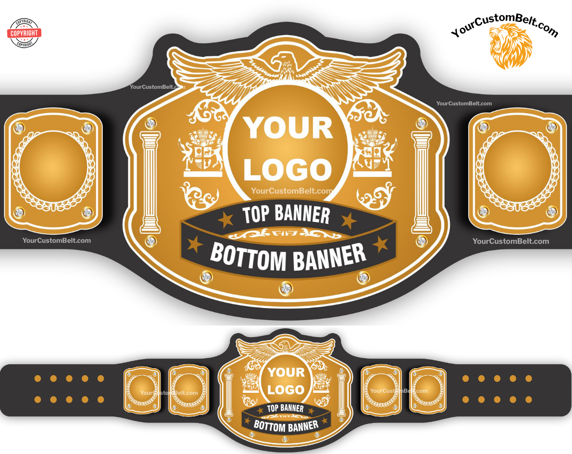 Yourcustombelt Personalized Pro Wrestling Belt – League Title – Personalized Name & Logo – Wrestling Fan Gift
