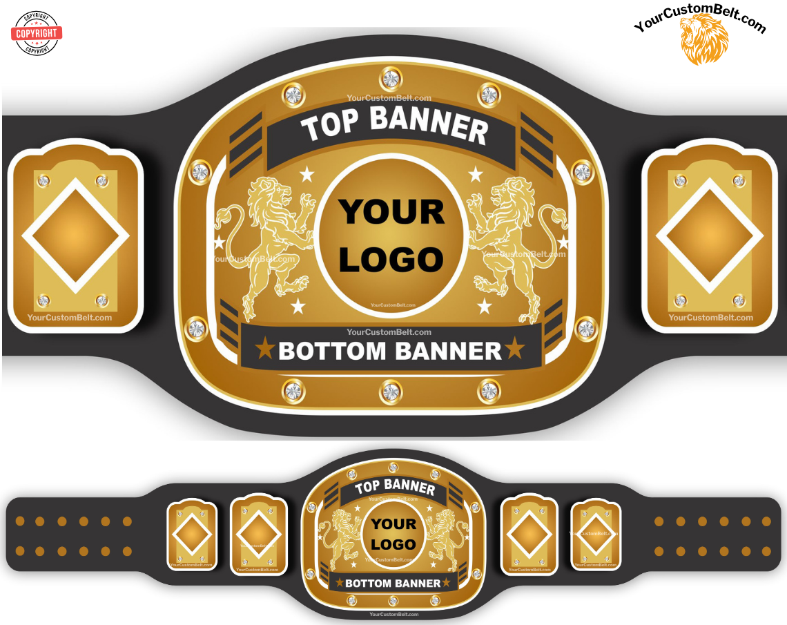 Yourcustombelt Personalized Pro Wrestling Belt – League Title – Personalized Name & Logo – Wrestling Fan Gift