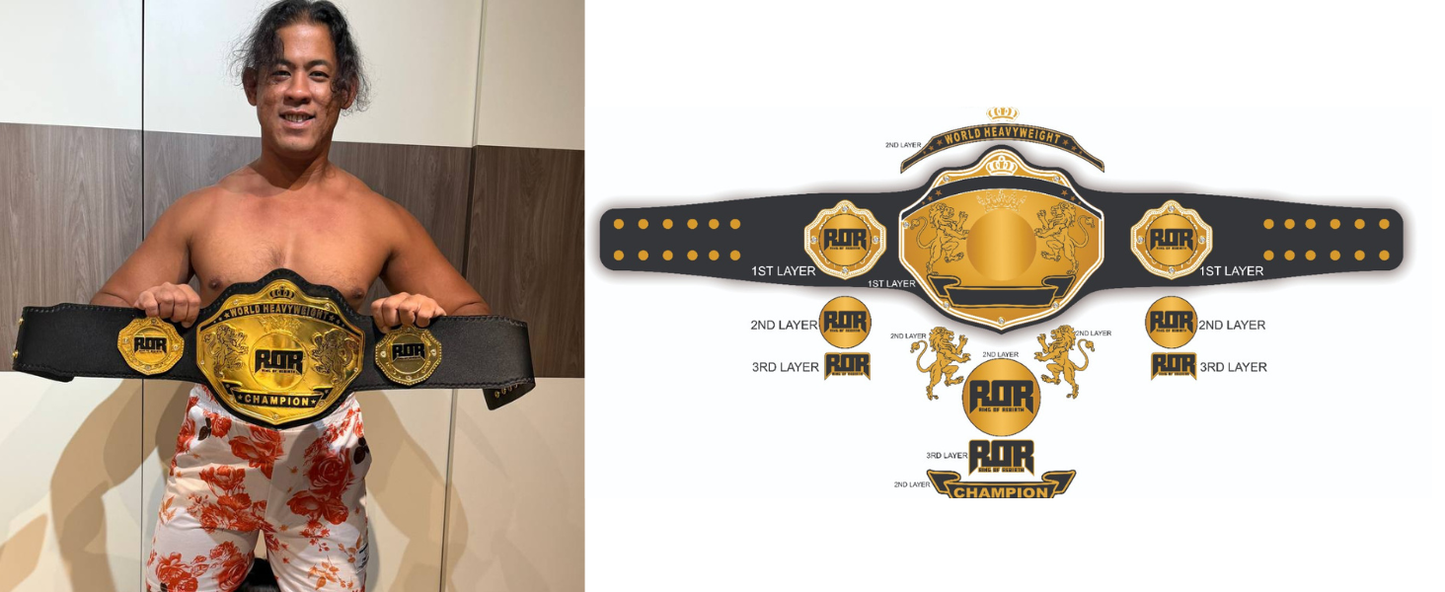Yourcustombelt Personalized Pro Wrestling Belt – League Title – Personalized Name & Logo – Wrestling Fan Gift