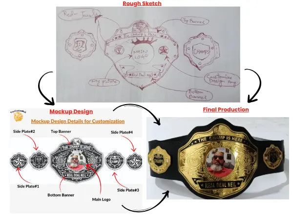 Personalized Wrestling Championship Belt – Premium Title Award My Store