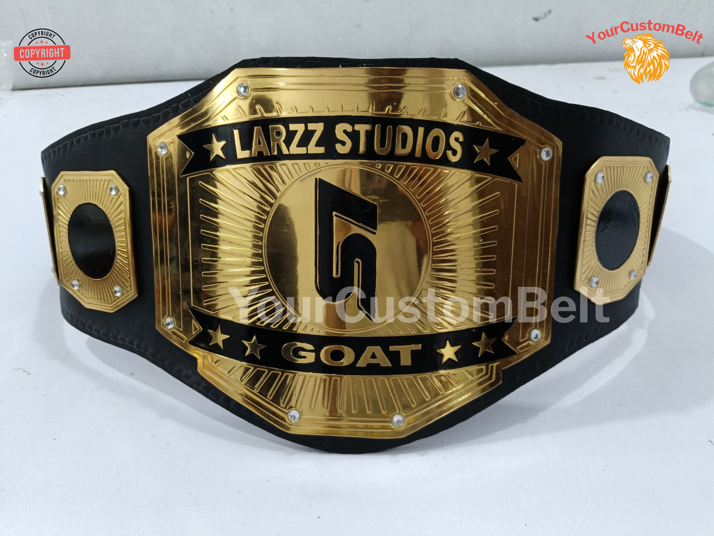 YourCustomBelt Custom Wrestling Belt for Corporate Awards – Employee Recognition Trophy – Personalized Name & Logo